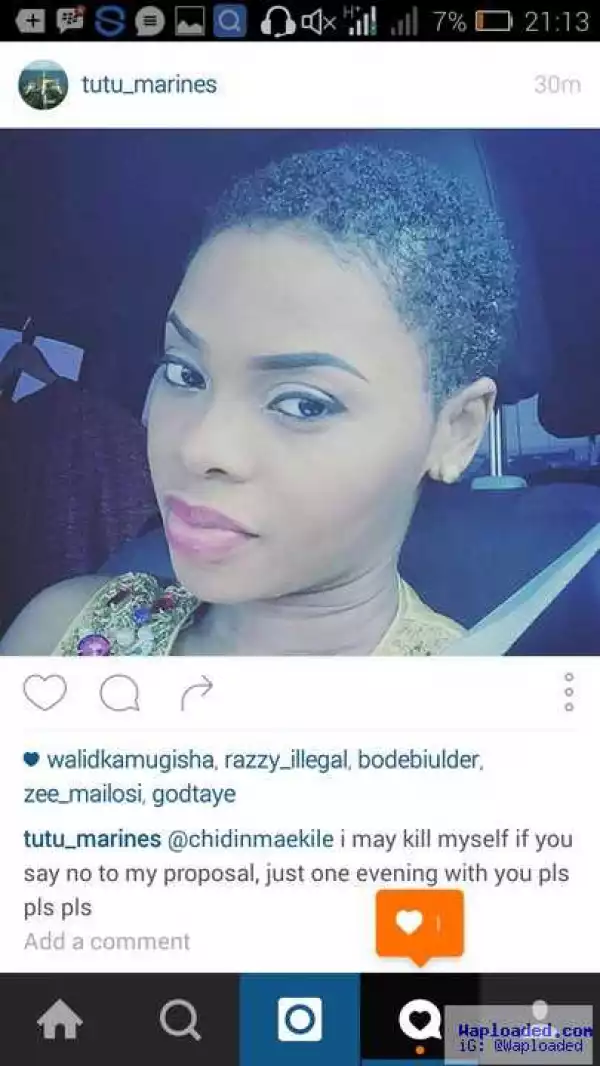 See The Guy who Promised To Kill Himself If He Proposes To Chidinma And She Declined